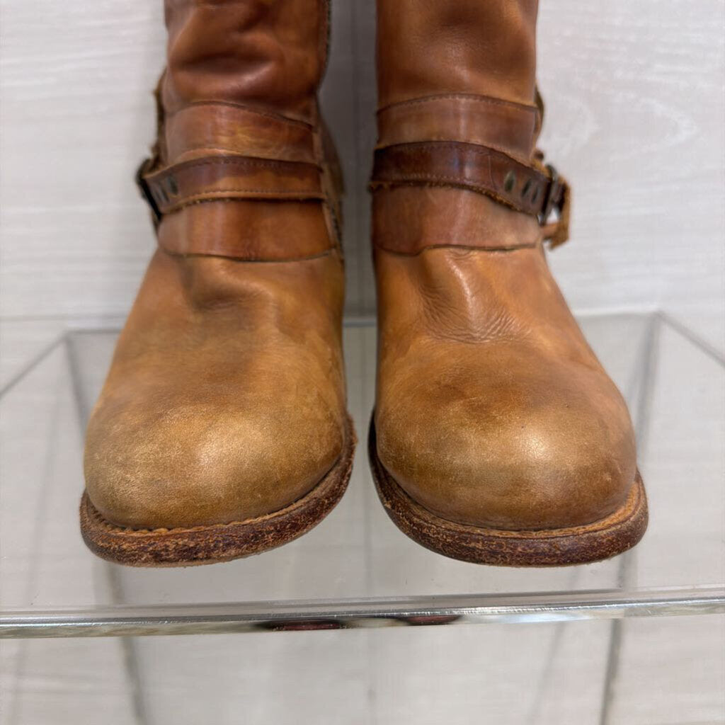 Bed Stu Brown Leather Gogo Lug Boots 9.5