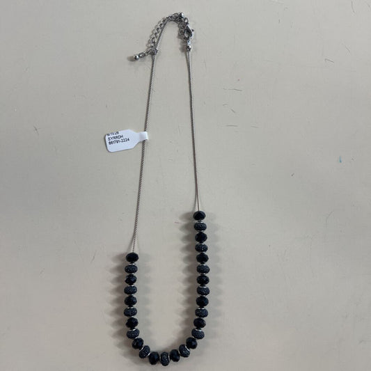 Silver/ Black Beaded Detail Necklace