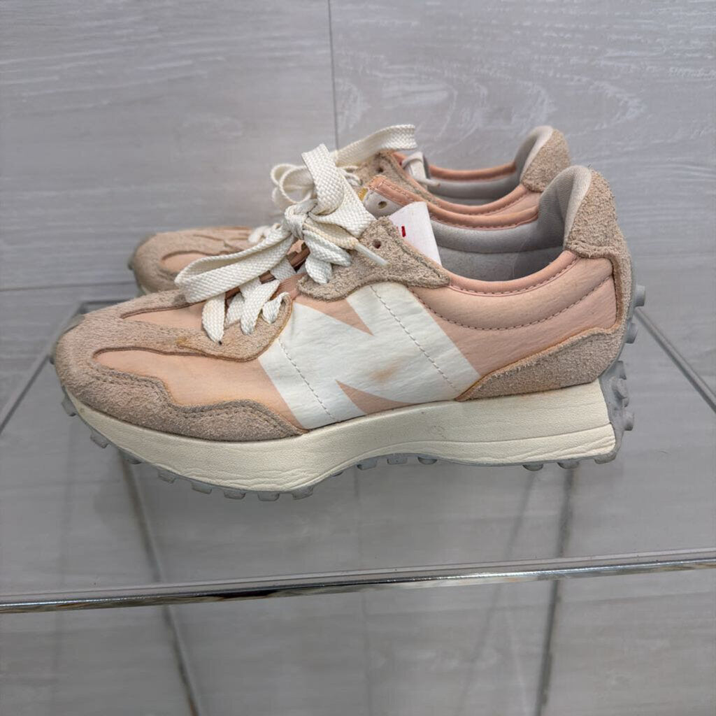 New Balance Beige/ Pink 327 Dark Vintage Rose Angora Sneakers 6.5