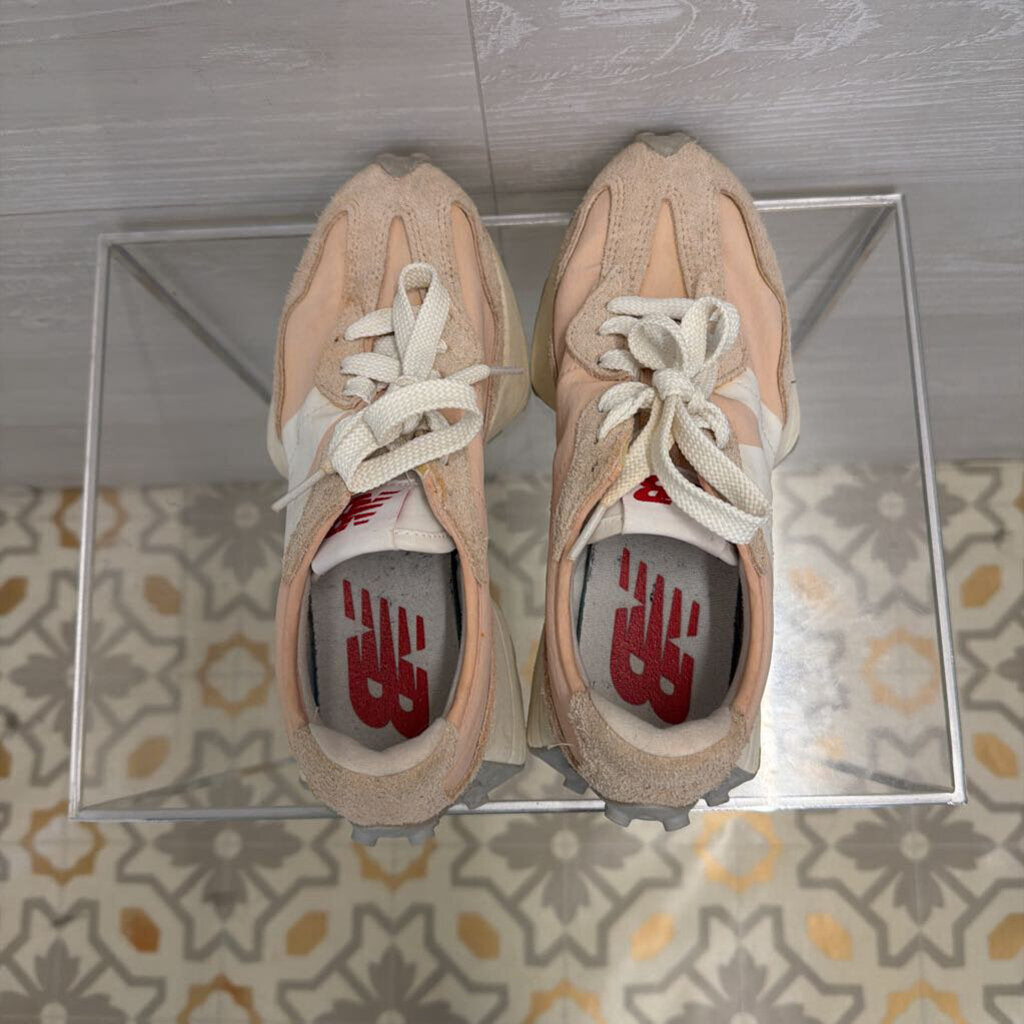 New Balance Beige/ Pink 327 Dark Vintage Rose Angora Sneakers 6.5