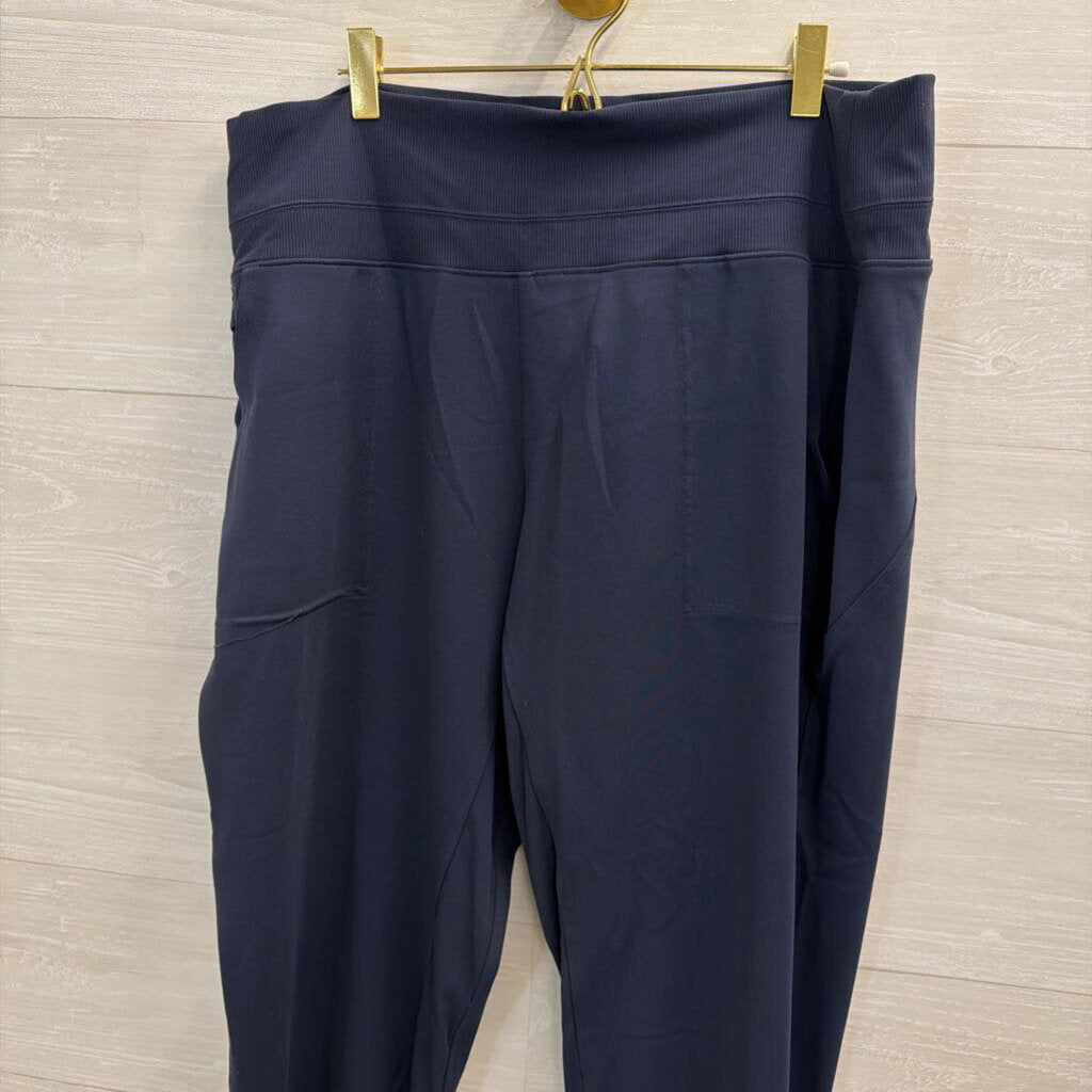 Athleta Navy Pull On Jogger Pants Extra Large