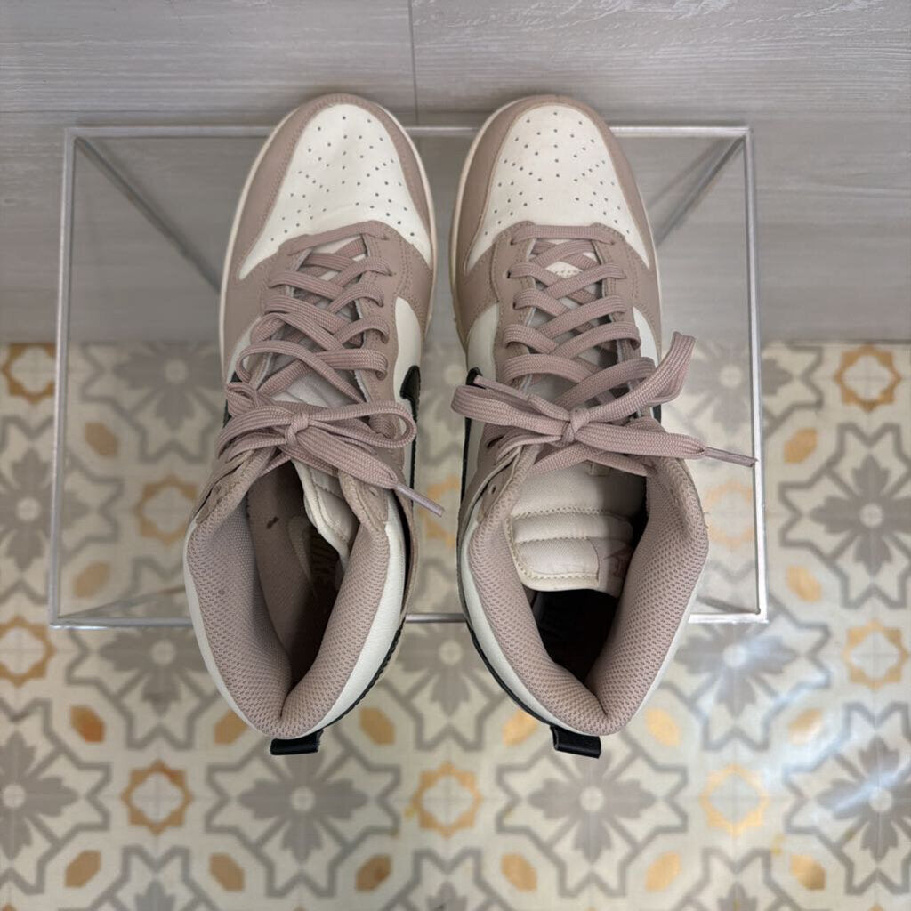 Nike Beige/ White Dunk High Fossil Stone Sneakers 10.5