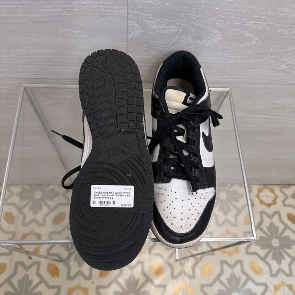 Nike Black/ White Dunk Low Panda Sneakers 8.5
