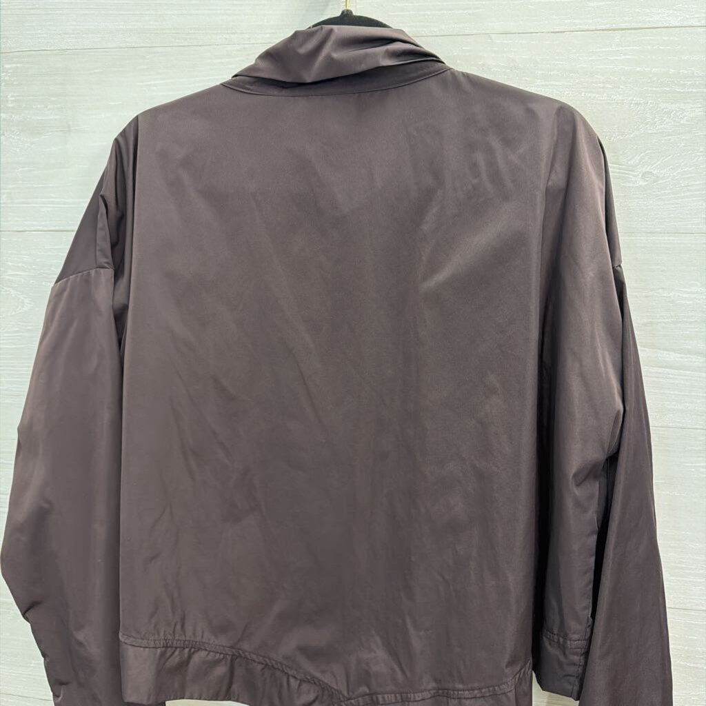 Planet Brown 100% Nylon Open Front Cropped Jacket Top Medium/ Large