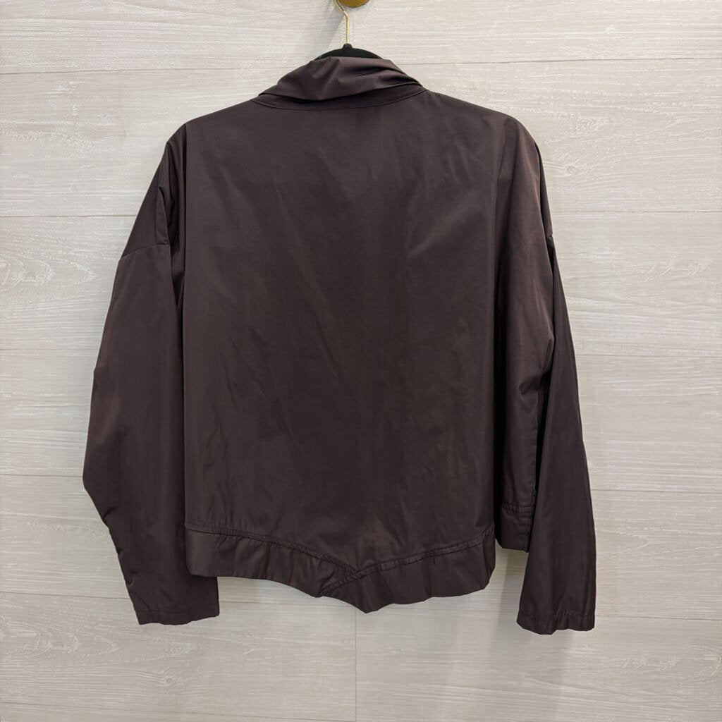 Planet Brown 100% Nylon Open Front Cropped Jacket Top Medium/ Large
