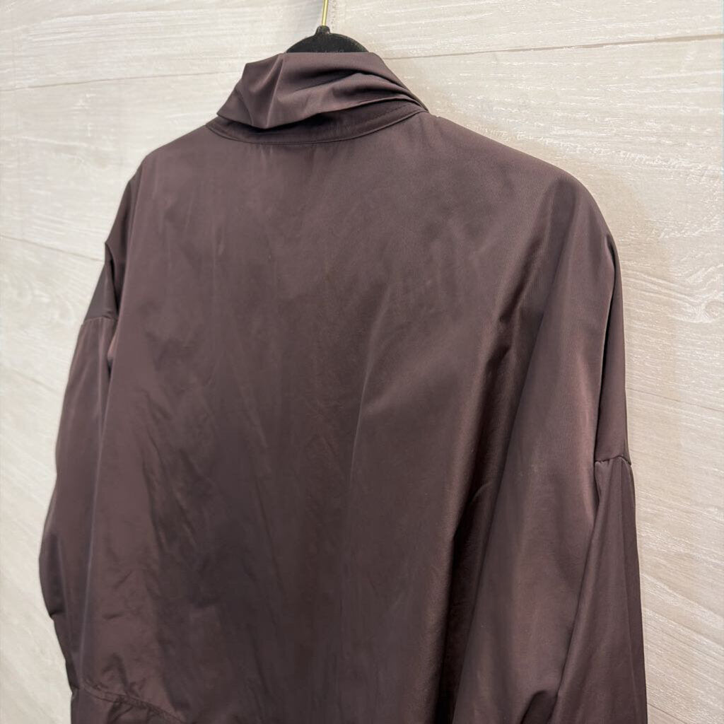Planet Brown 100% Nylon Open Front Cropped Jacket Top Medium/ Large
