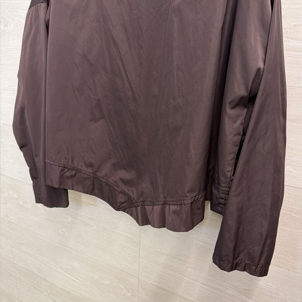Planet Brown 100% Nylon Open Front Cropped Jacket Top Medium/ Large