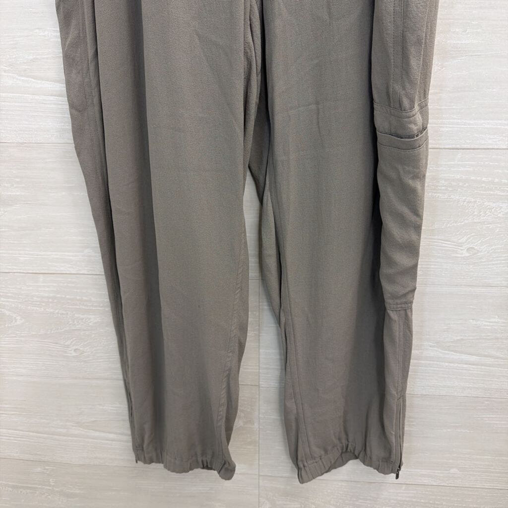 Eileen Fisher Grey 100% Silk Pull On Pants Extra Large