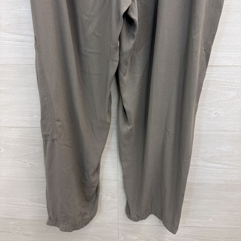 Eileen Fisher Grey 100% Silk Pull On Pants Extra Large