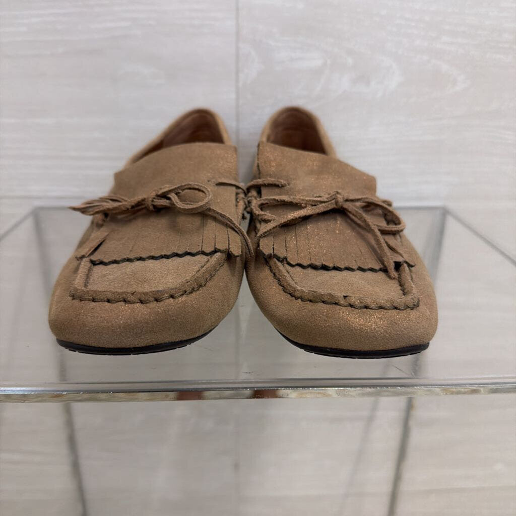 Donald Pliner Breezy Bronze Shimmer Suede Loafers 8.5