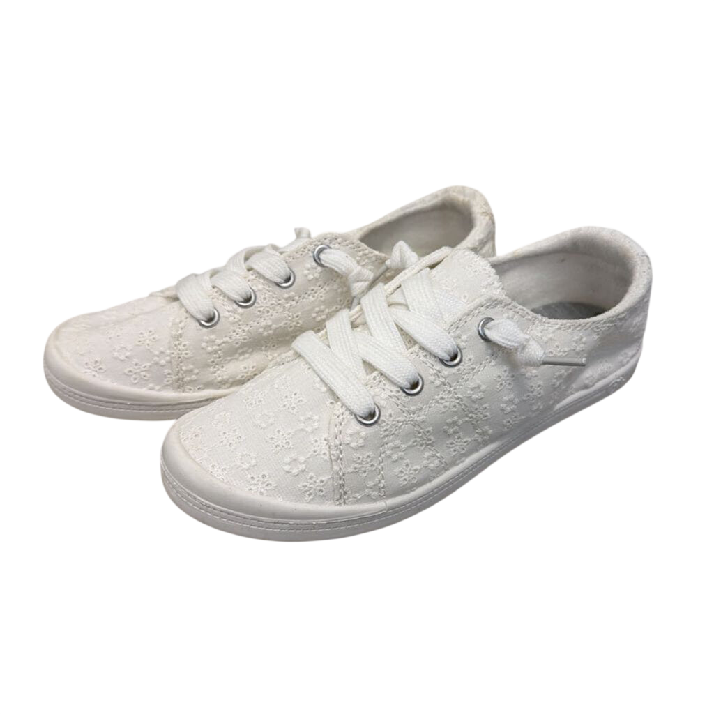 Jellypop White Eyelet Dallas Slip On Sneakers 6