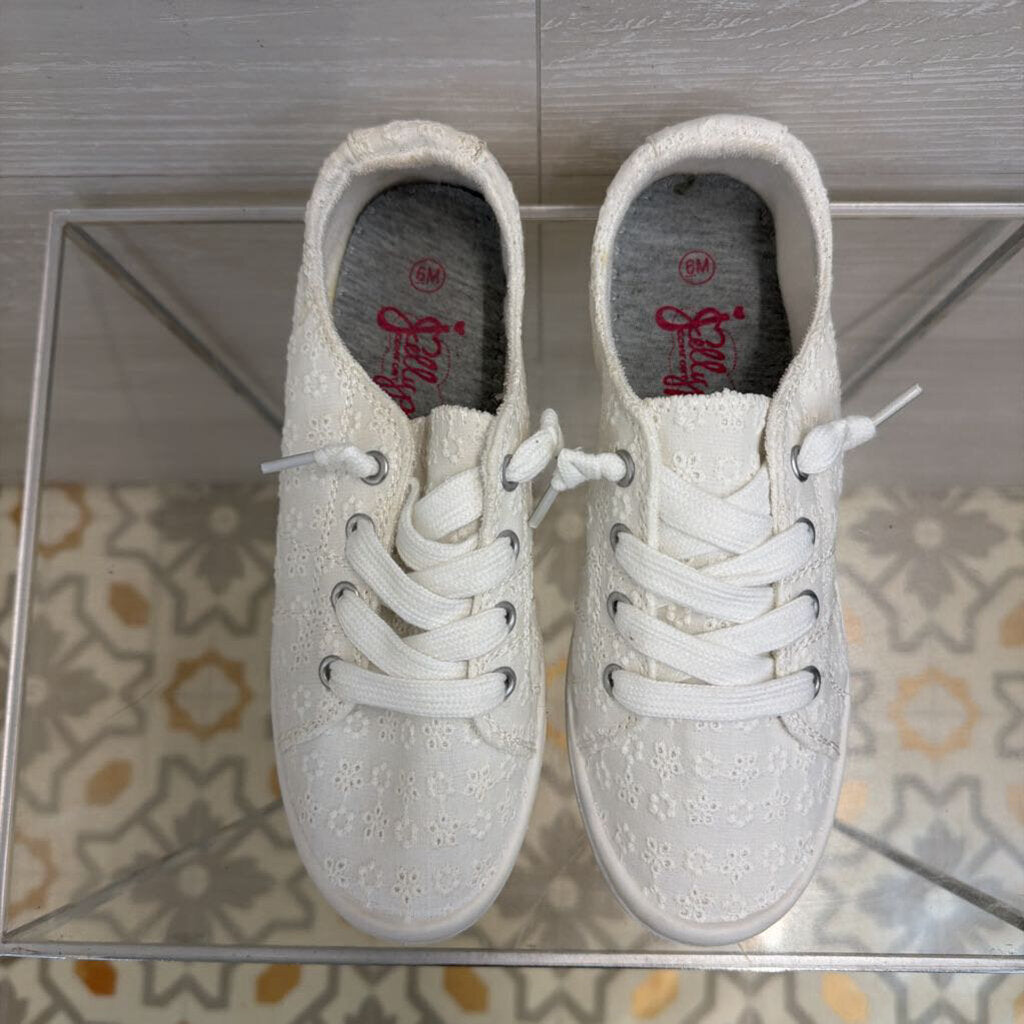 Jellypop White Eyelet Dallas Slip On Sneakers 6
