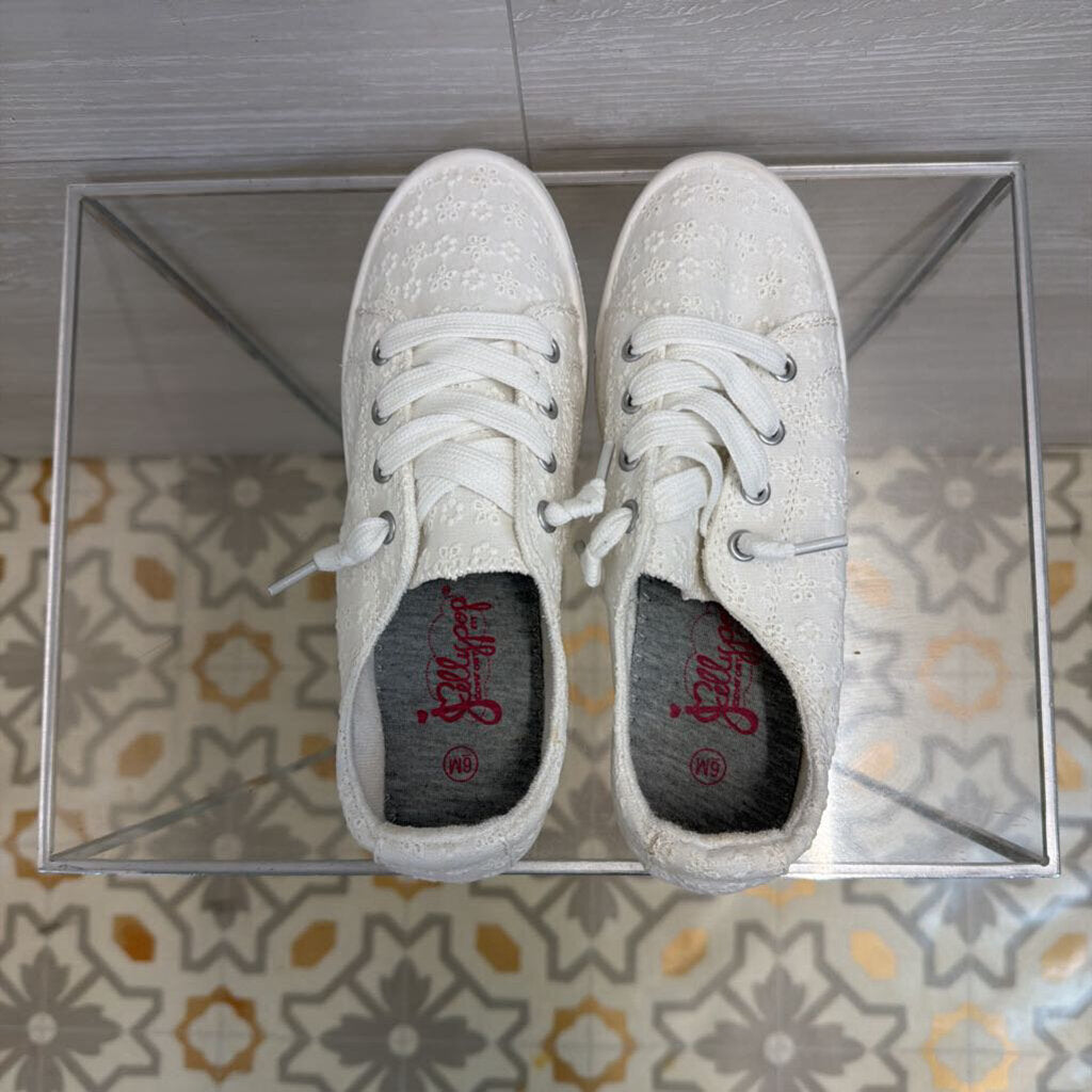 Jellypop White Eyelet Dallas Slip On Sneakers 6