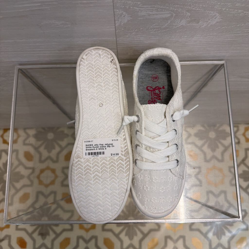 Jellypop White Eyelet Dallas Slip On Sneakers 6
