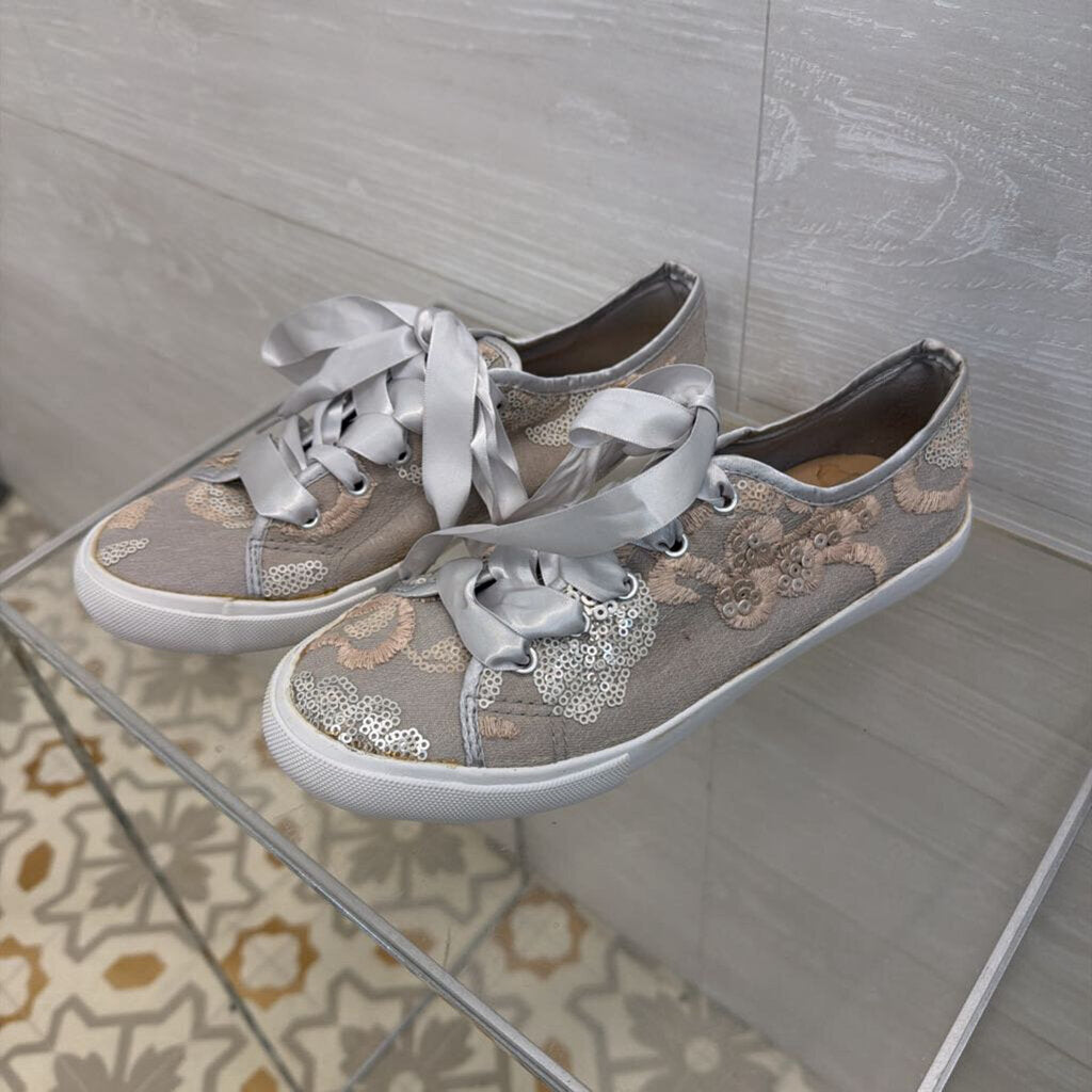 Kaari Blue Haven Silver Sequin Sneakers 6