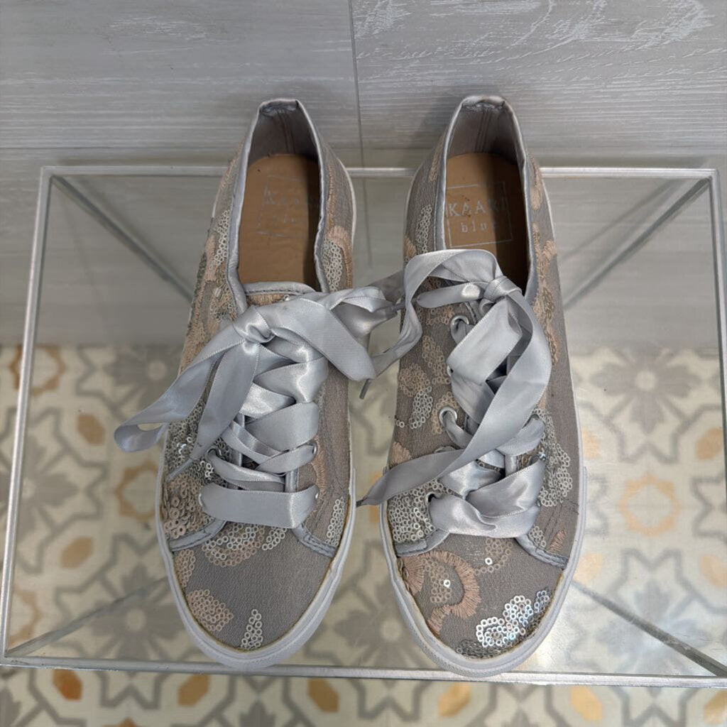 Kaari Blue Haven Silver Sequin Sneakers 6