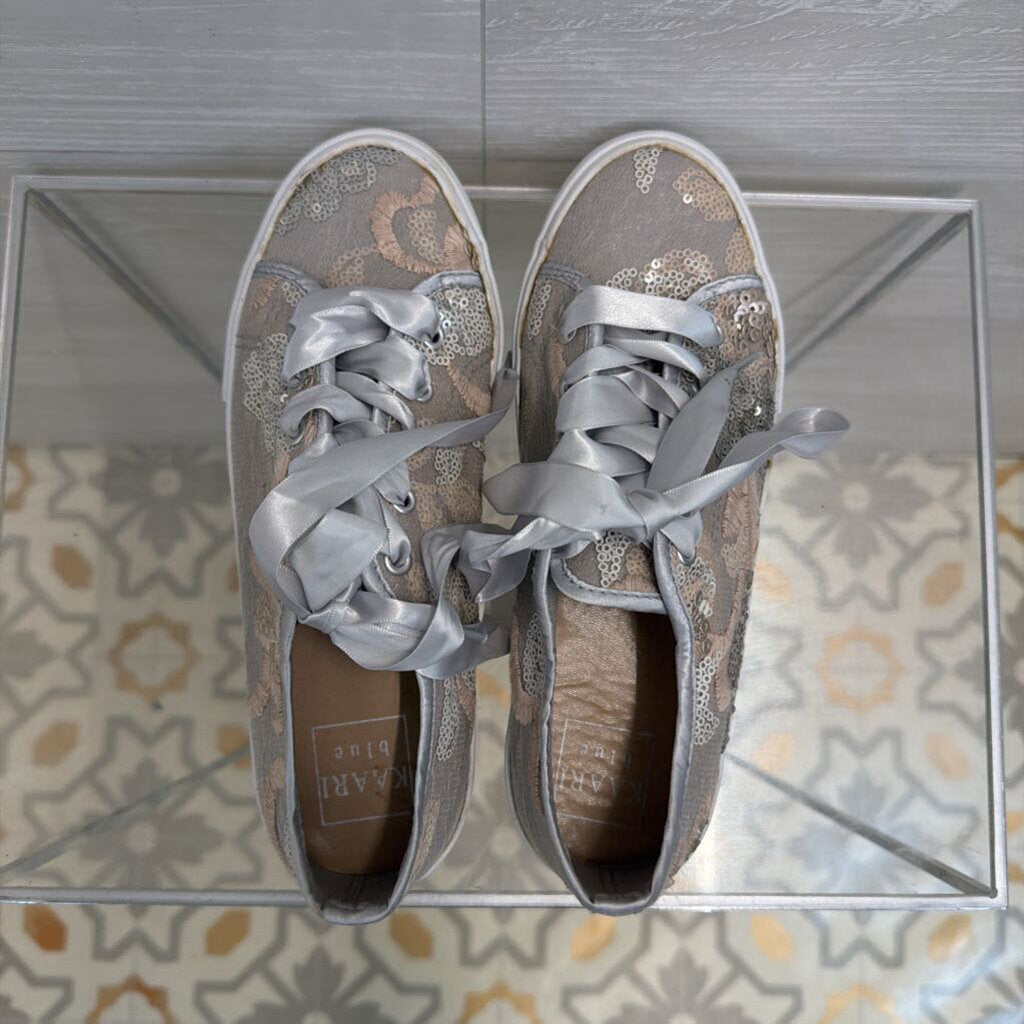 Kaari Blue Haven Silver Sequin Sneakers 6