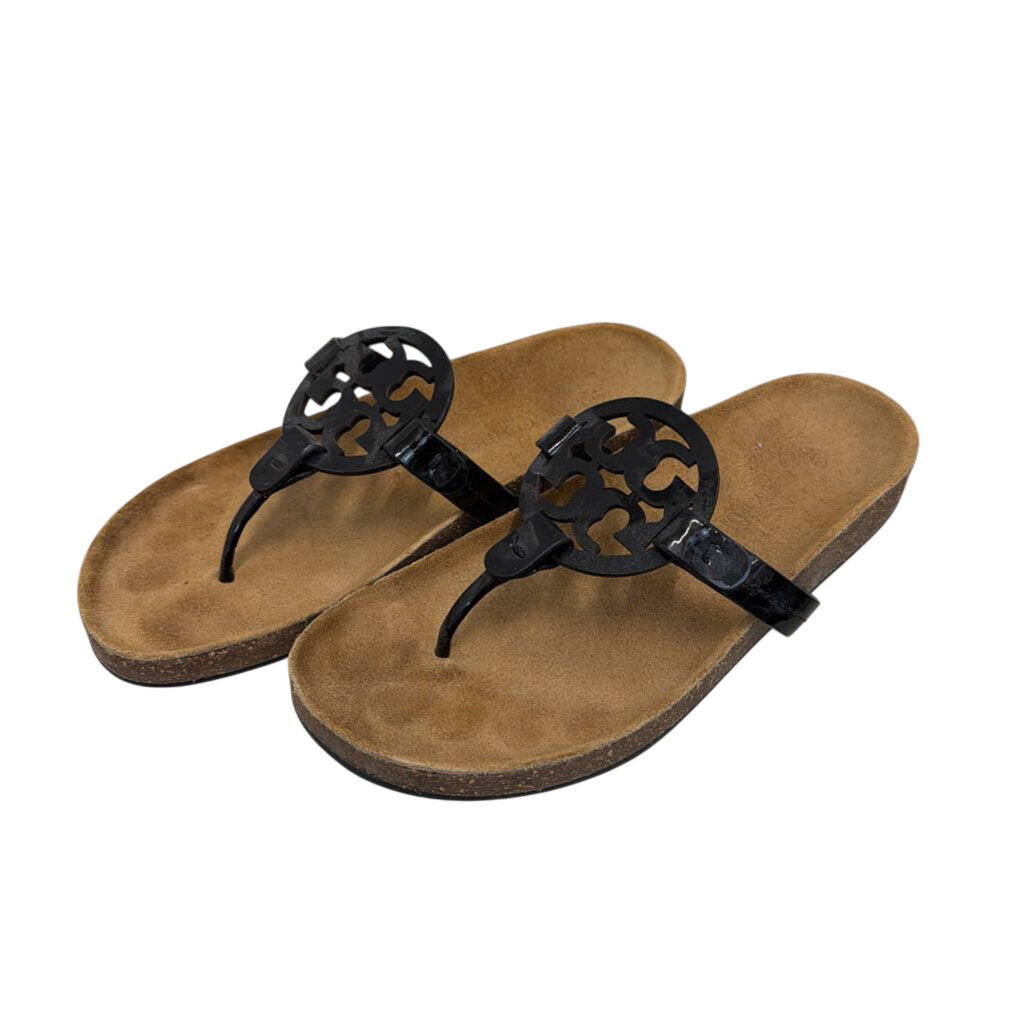 Tory Burch Black Miller Cloud Sandals 8.5
