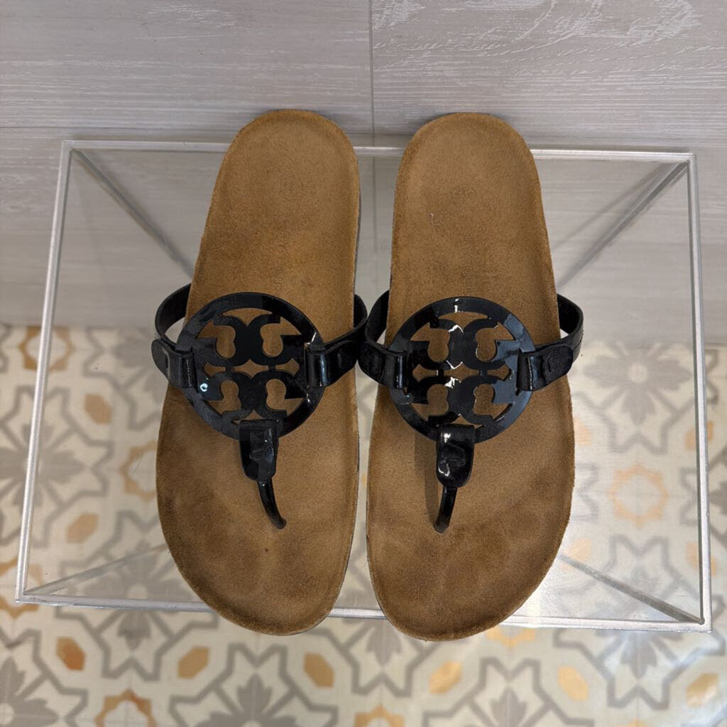 Tory Burch Black Miller Cloud Sandals 8.5