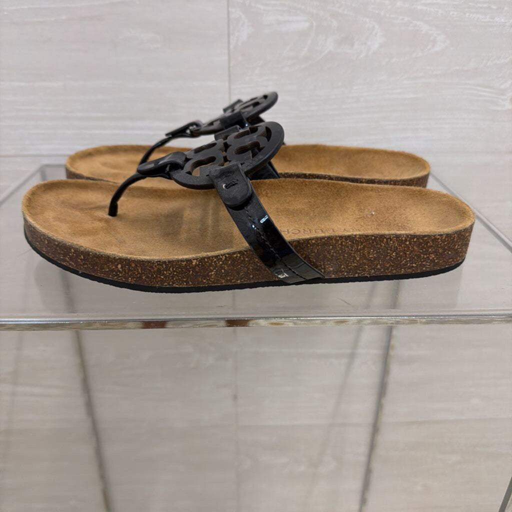 Tory Burch Black Miller Cloud Sandals 8.5