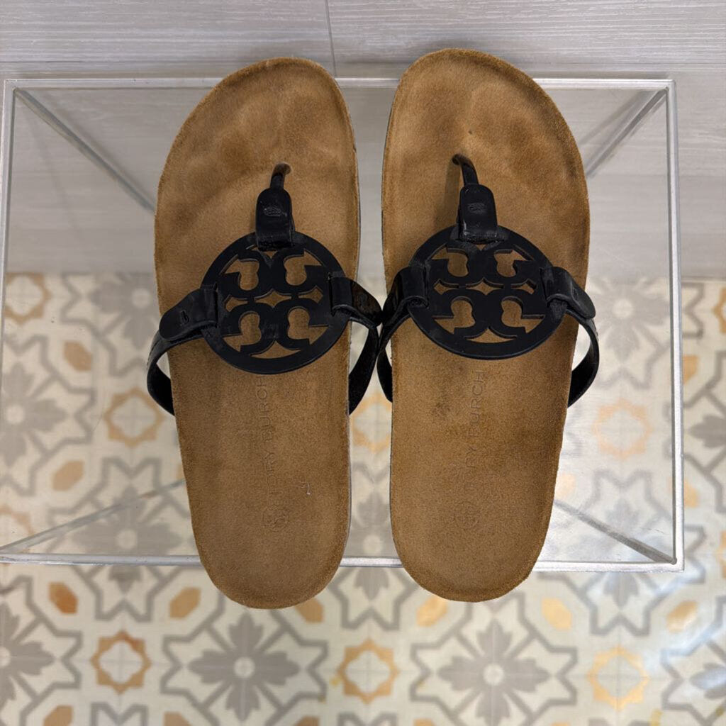 Tory Burch Black Miller Cloud Sandals 8.5