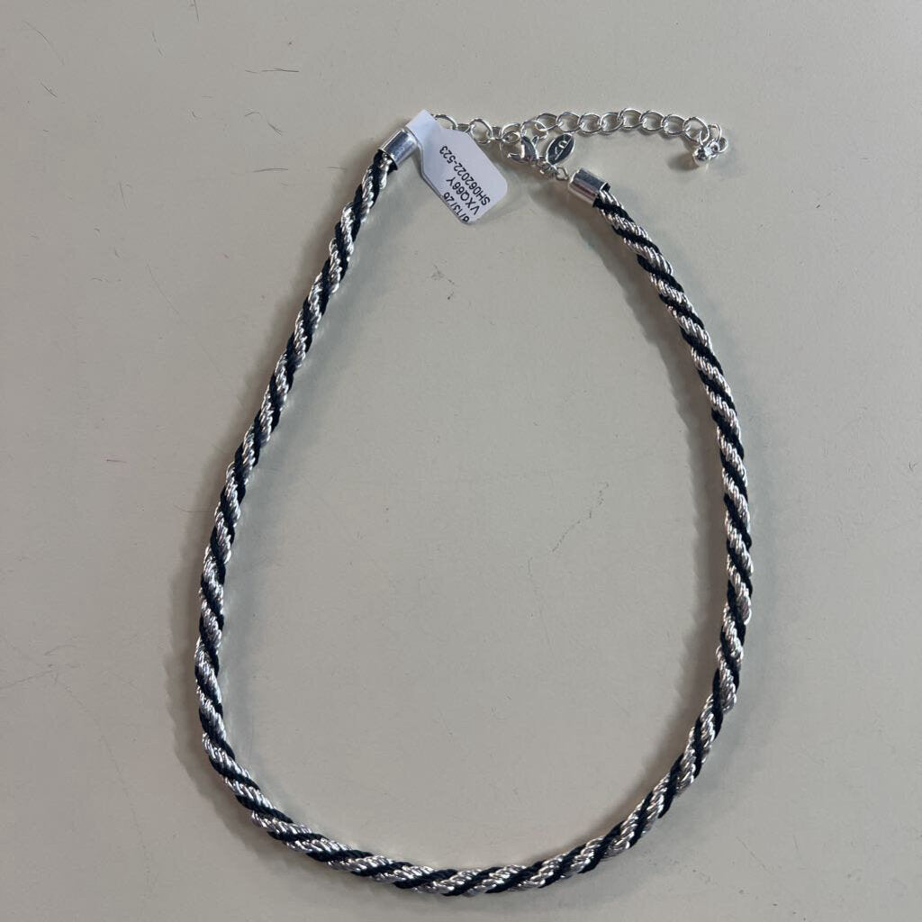 Silver/ Black Wrap Necklace