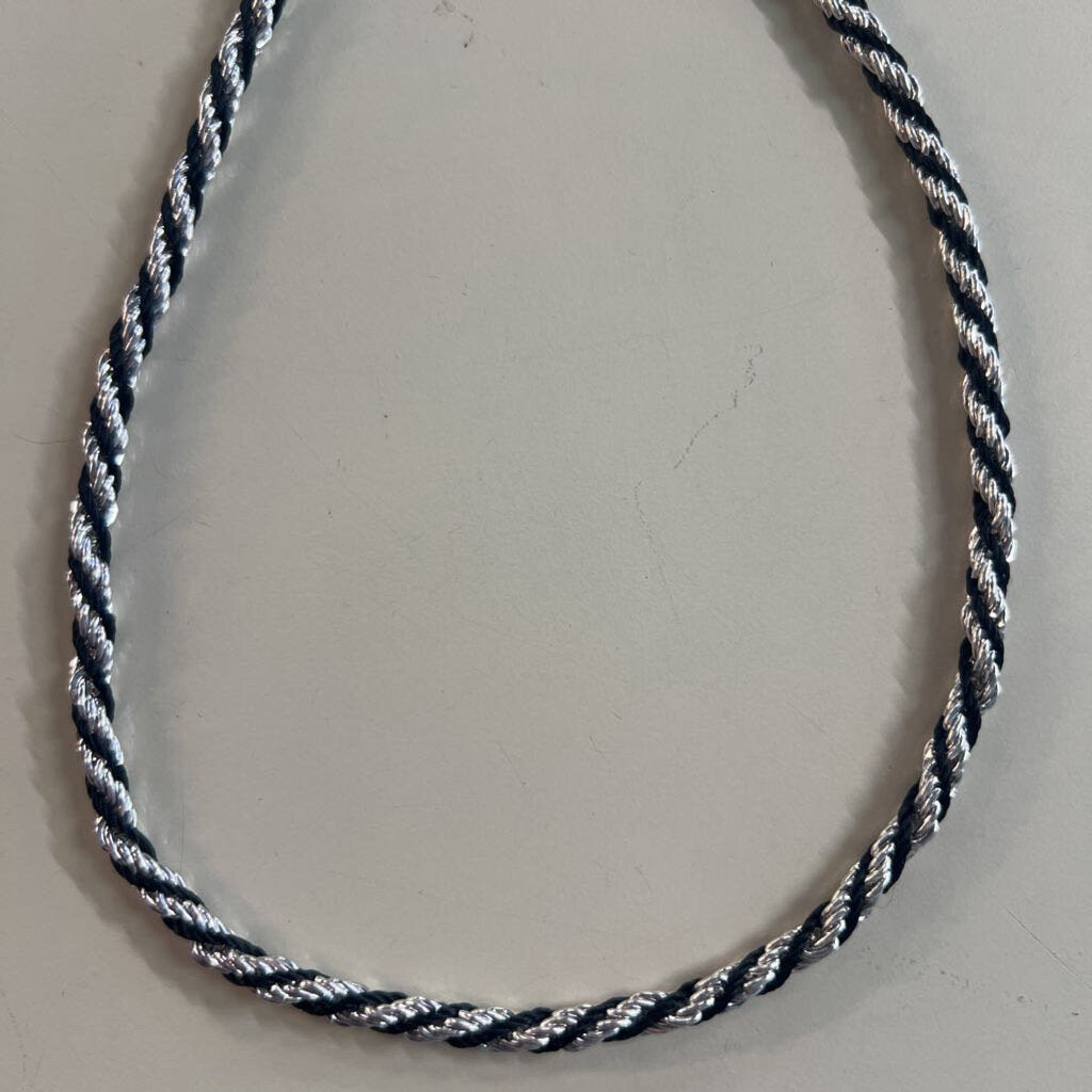 Silver/ Black Wrap Necklace