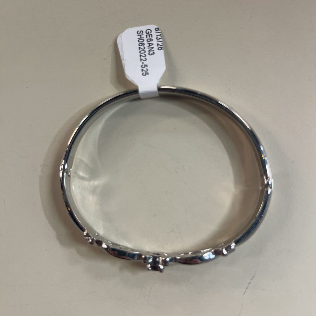 Silver/ Purple Stone Dainty Bracelet