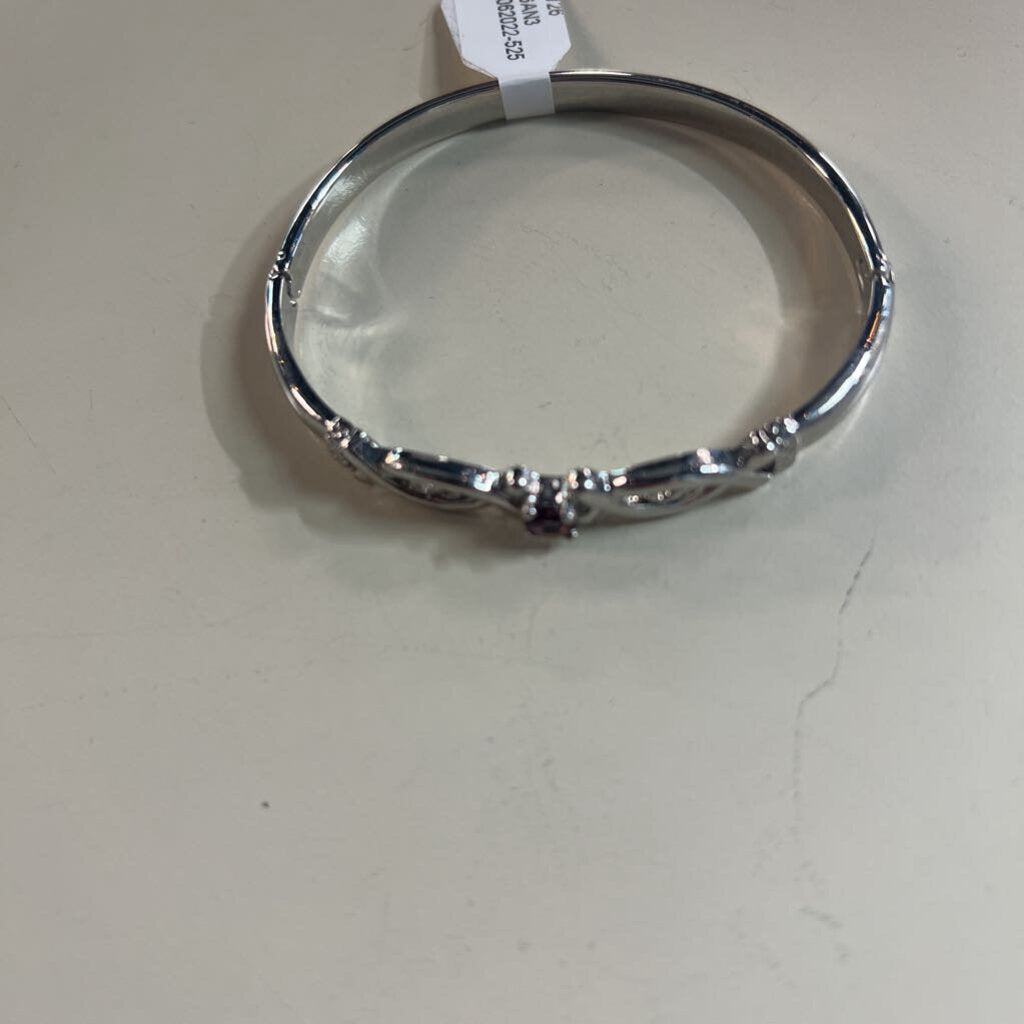 Silver/ Purple Stone Dainty Bracelet