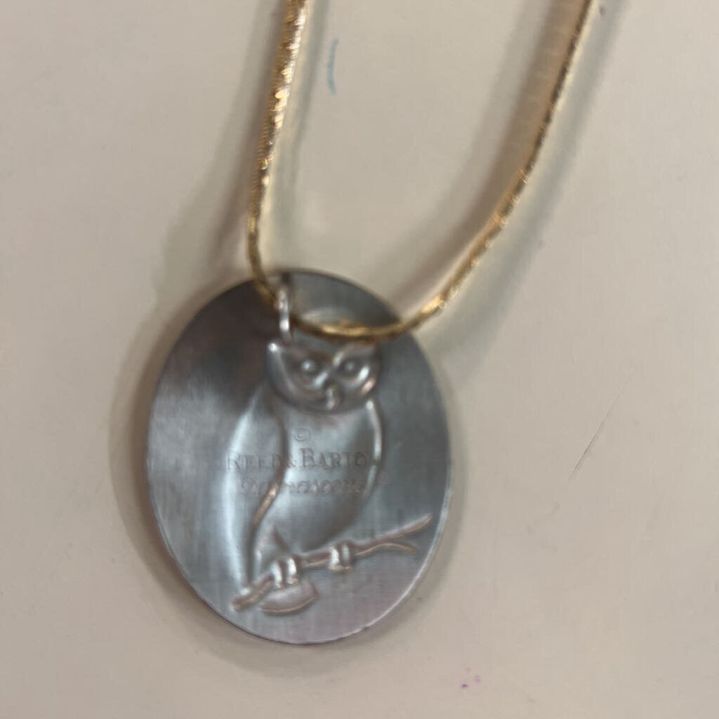 Gold Owl Pendant Necklace