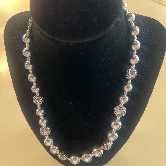Silver Ball Necklace