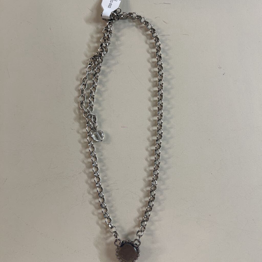 Silver/ Multi Color Stone Necklace