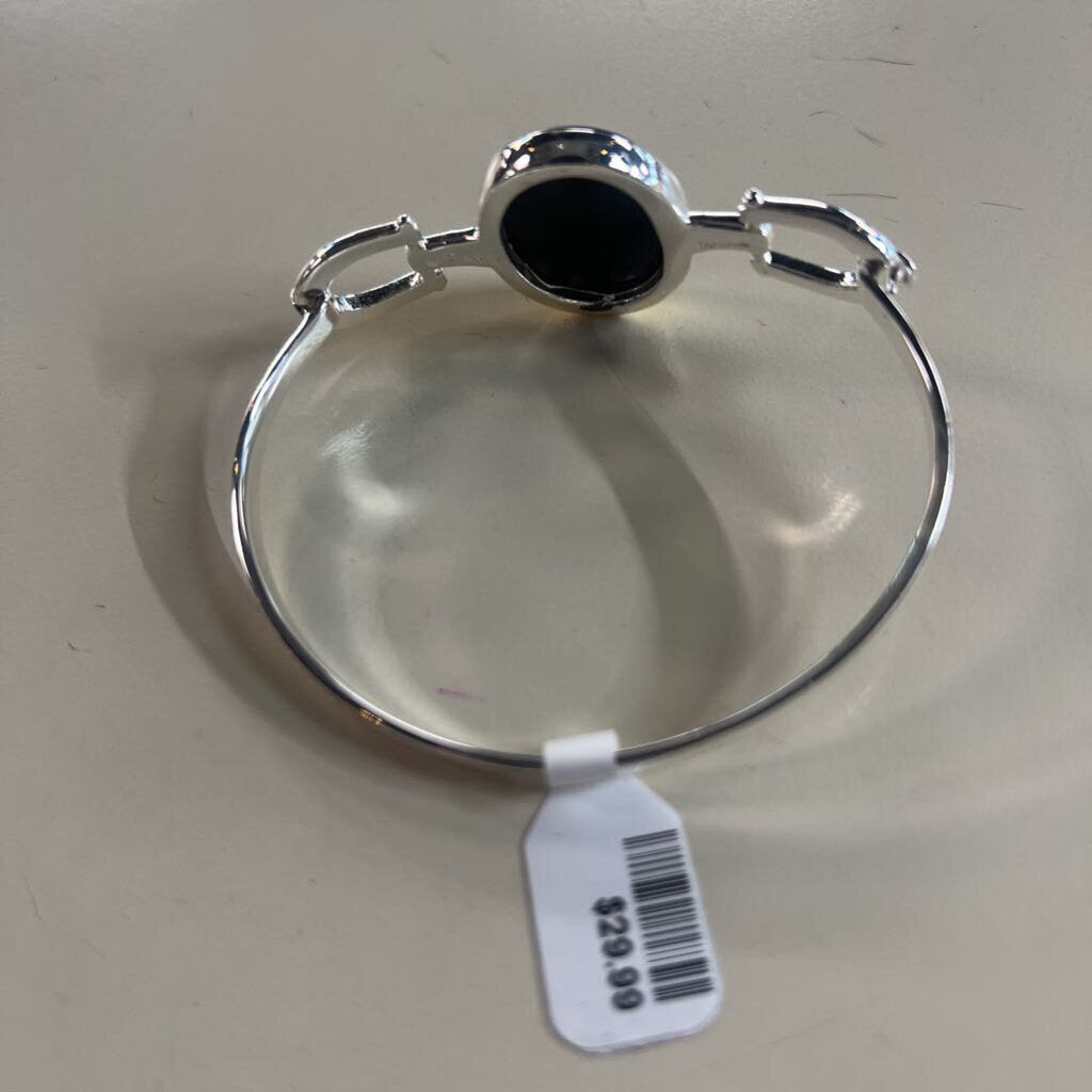Sterling Silver/ Black Stone Bracelet