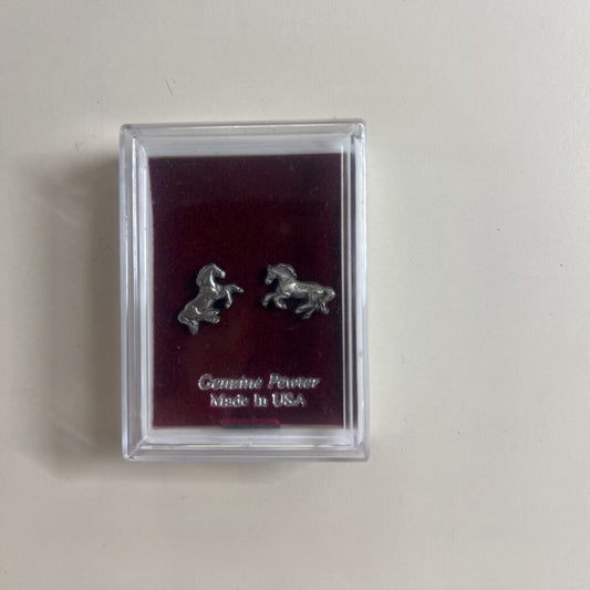 Pewter Horse Stud Earrings