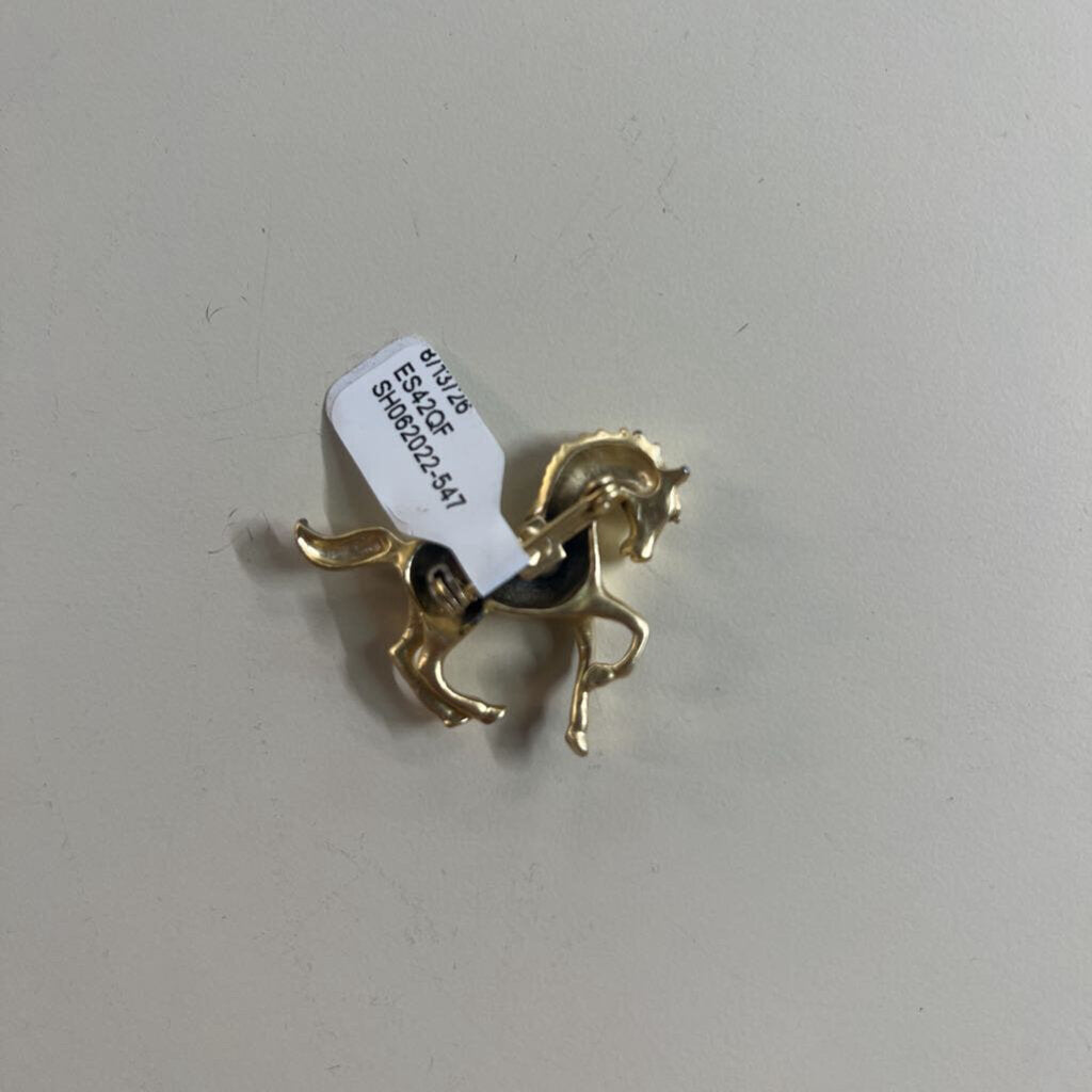 Small Gold Horse Brooch
