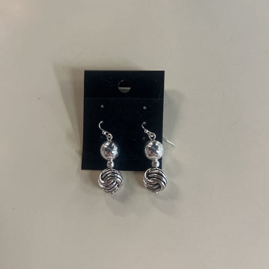 Silver Ball Drop Earrings
