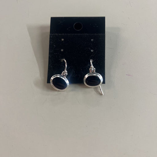 Sterling Silver/ Black Stone Earrings