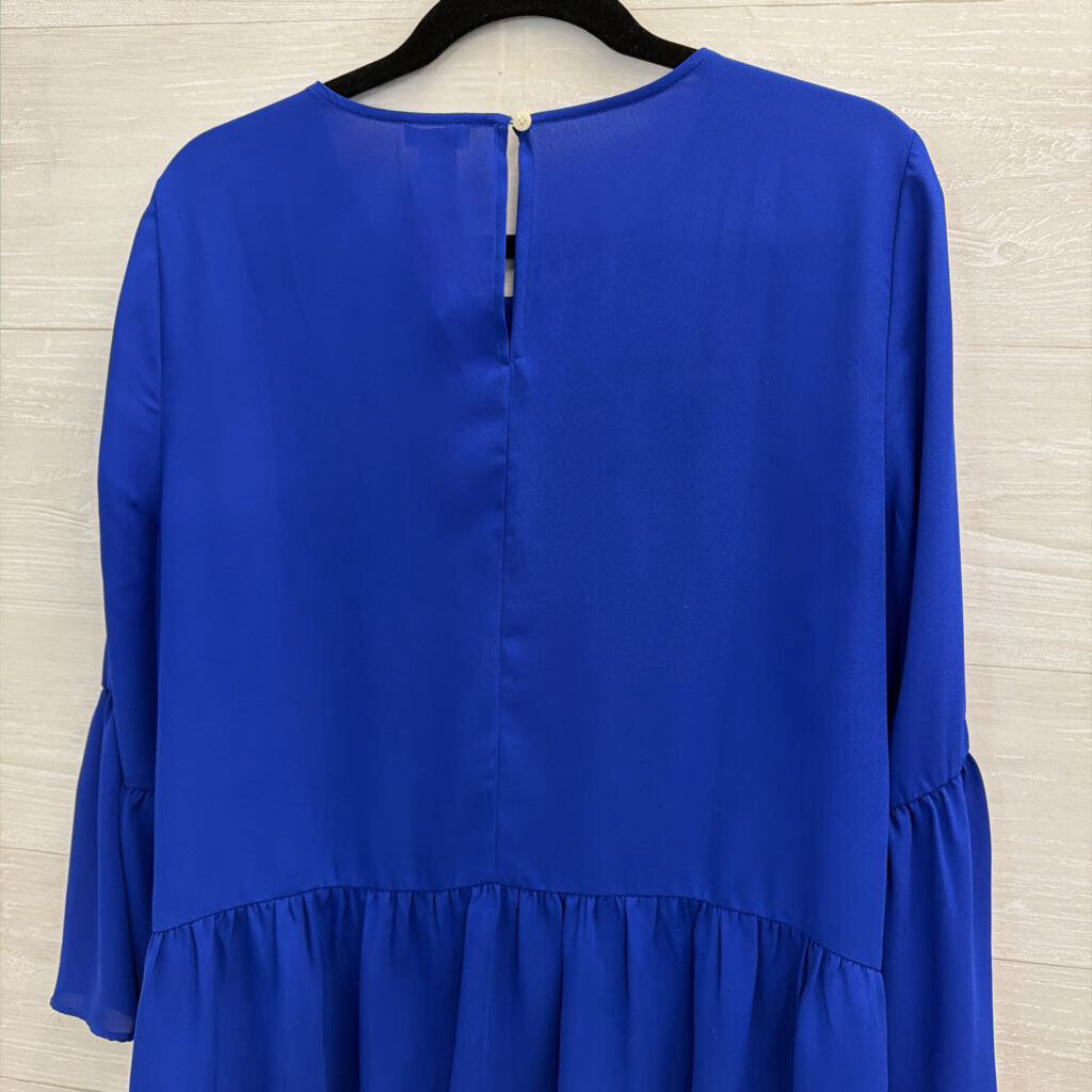 J Crew Royal Blue Long Sleeve Top Large