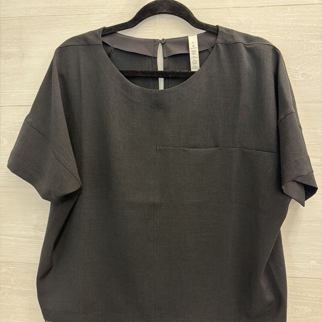 Lululemon Black Short Sleeve Boxy Top 6