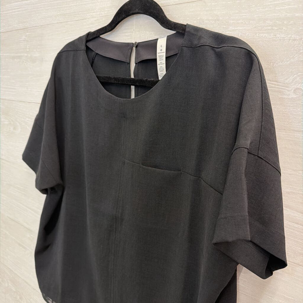 Lululemon Black Short Sleeve Boxy Top 6