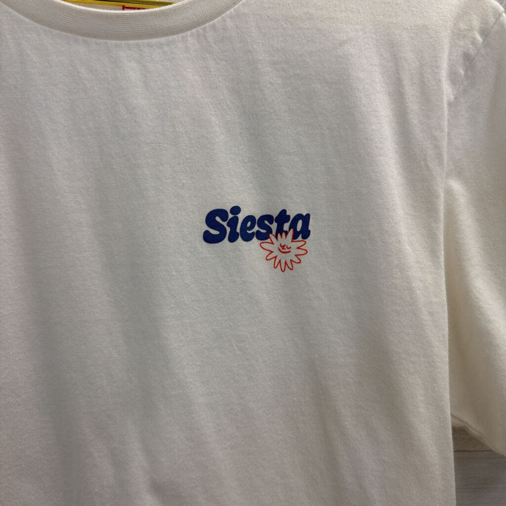 Colors of Madrid White Siesta Short Sleeve Graphic Tee Medium