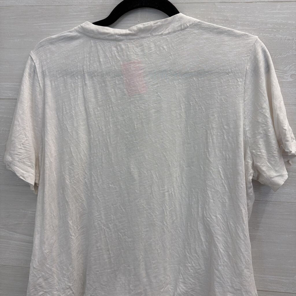 Barbour White Short Sleeve Button Tie Front Top 12