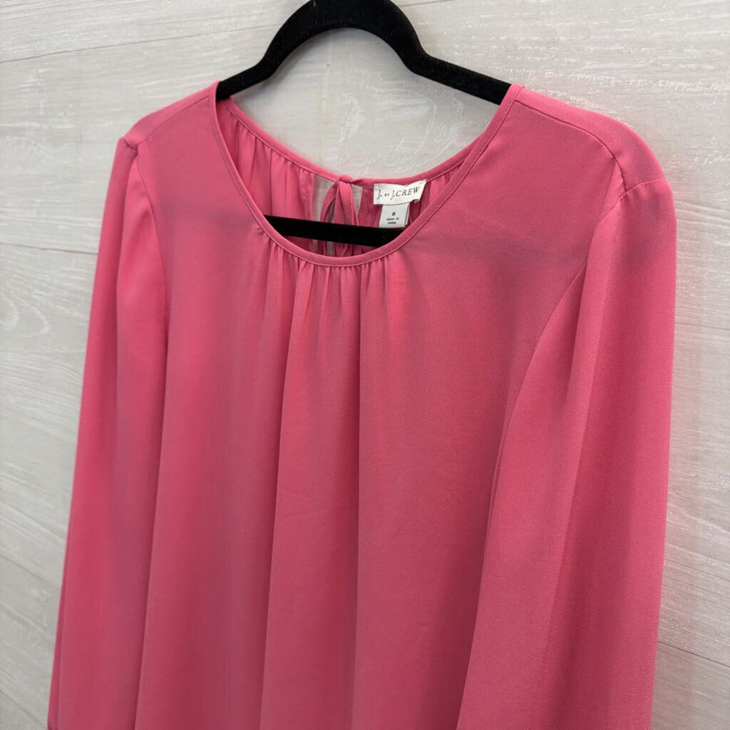 J Crew Pink Long Sleeve Top 6