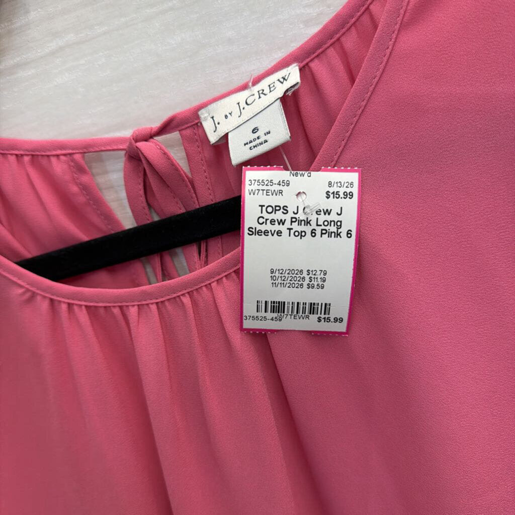 J Crew Pink Long Sleeve Top 6
