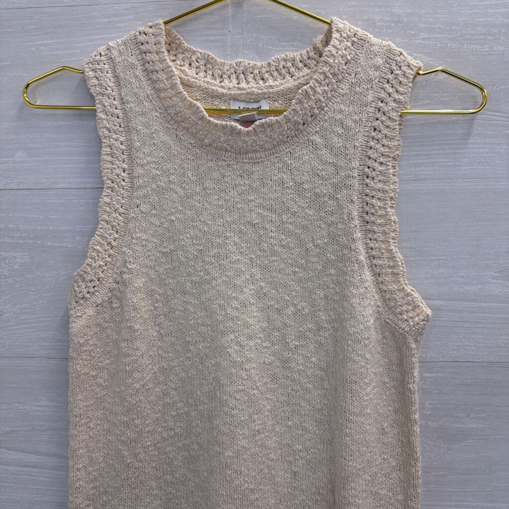 J Crew Cream Knit Tank Top Small