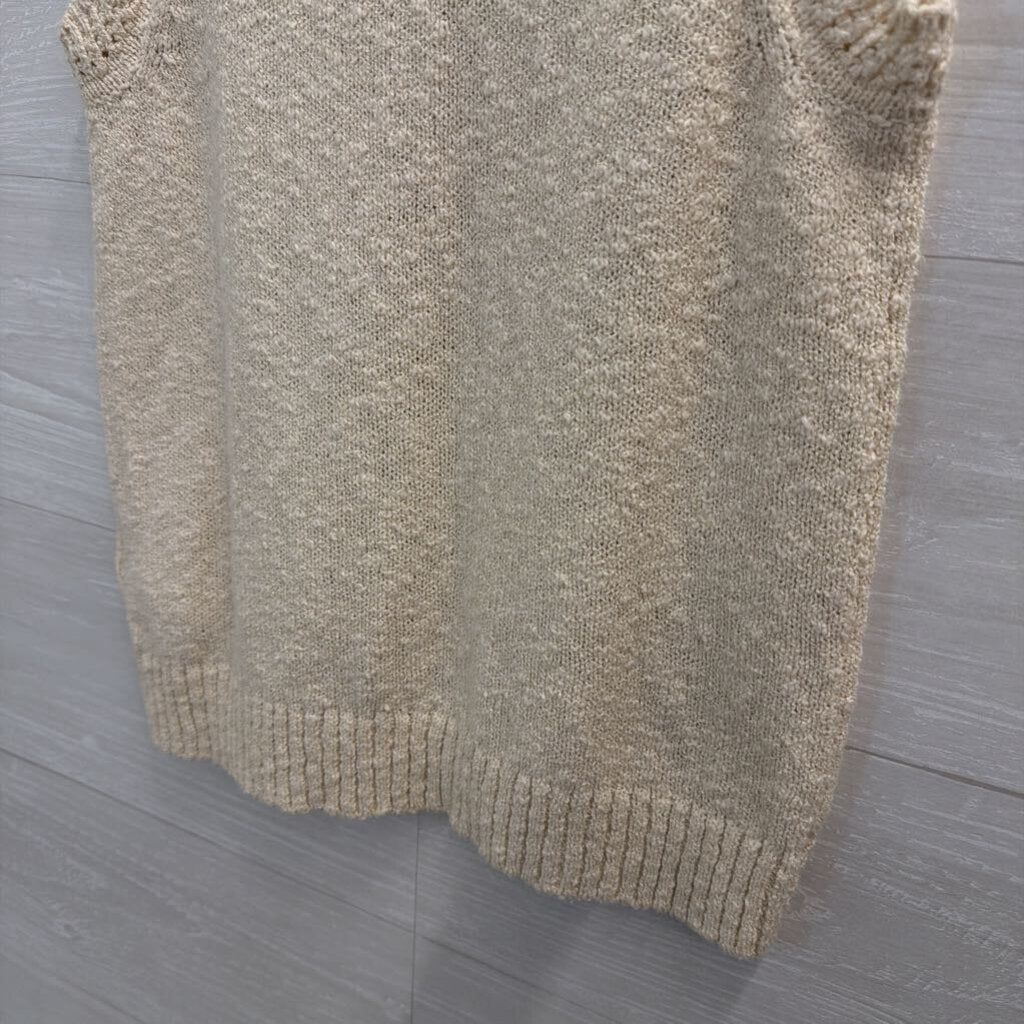 J Crew Cream Knit Tank Top Small