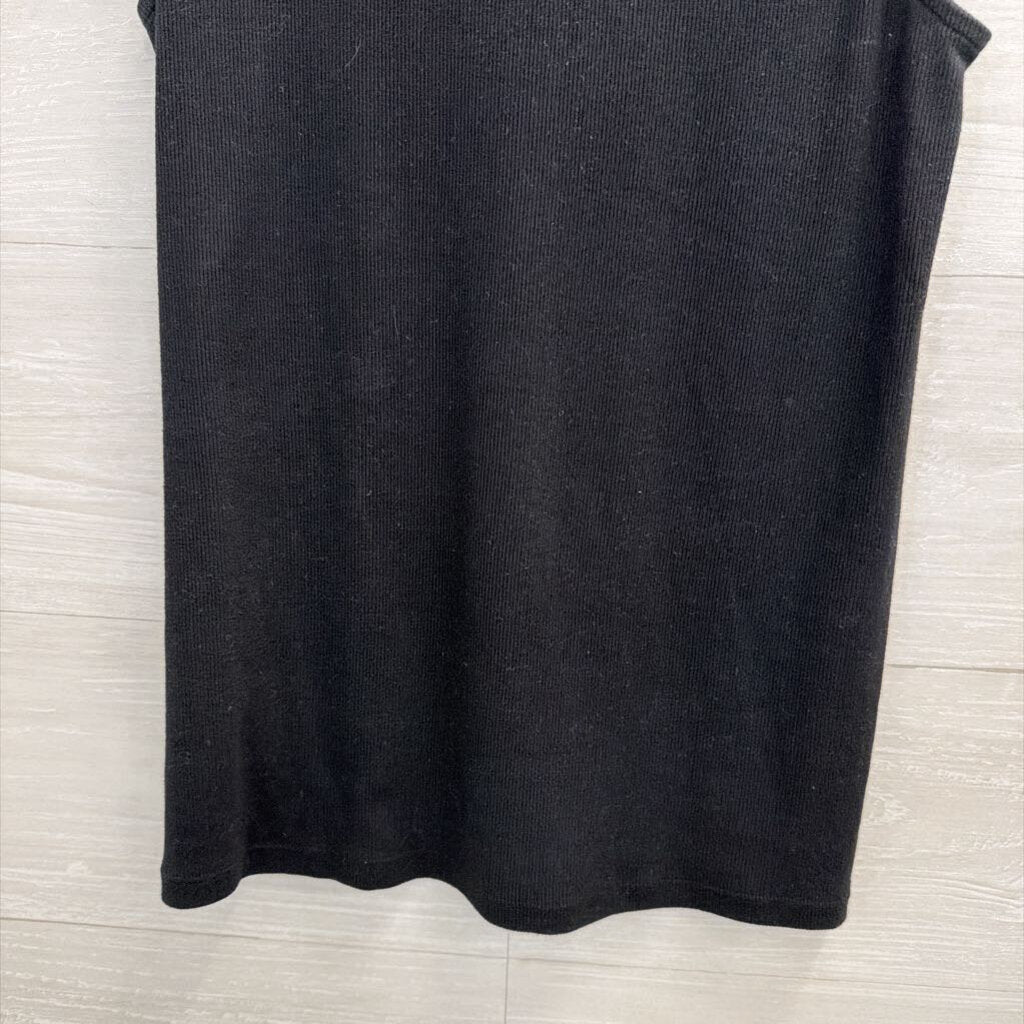 Michael Stars Black Knit Turtleneck Sleeveless Top Small