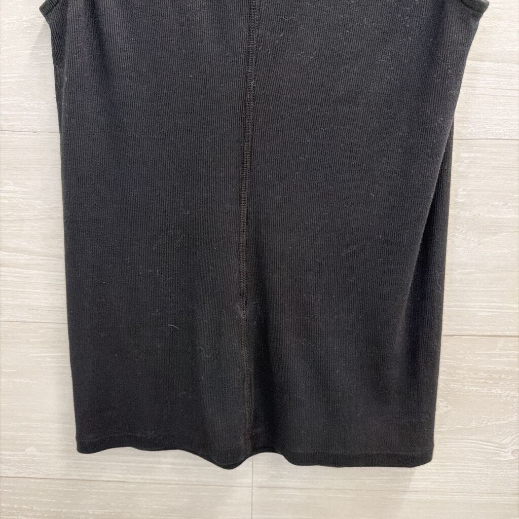 Michael Stars Black Knit Turtleneck Sleeveless Top Small