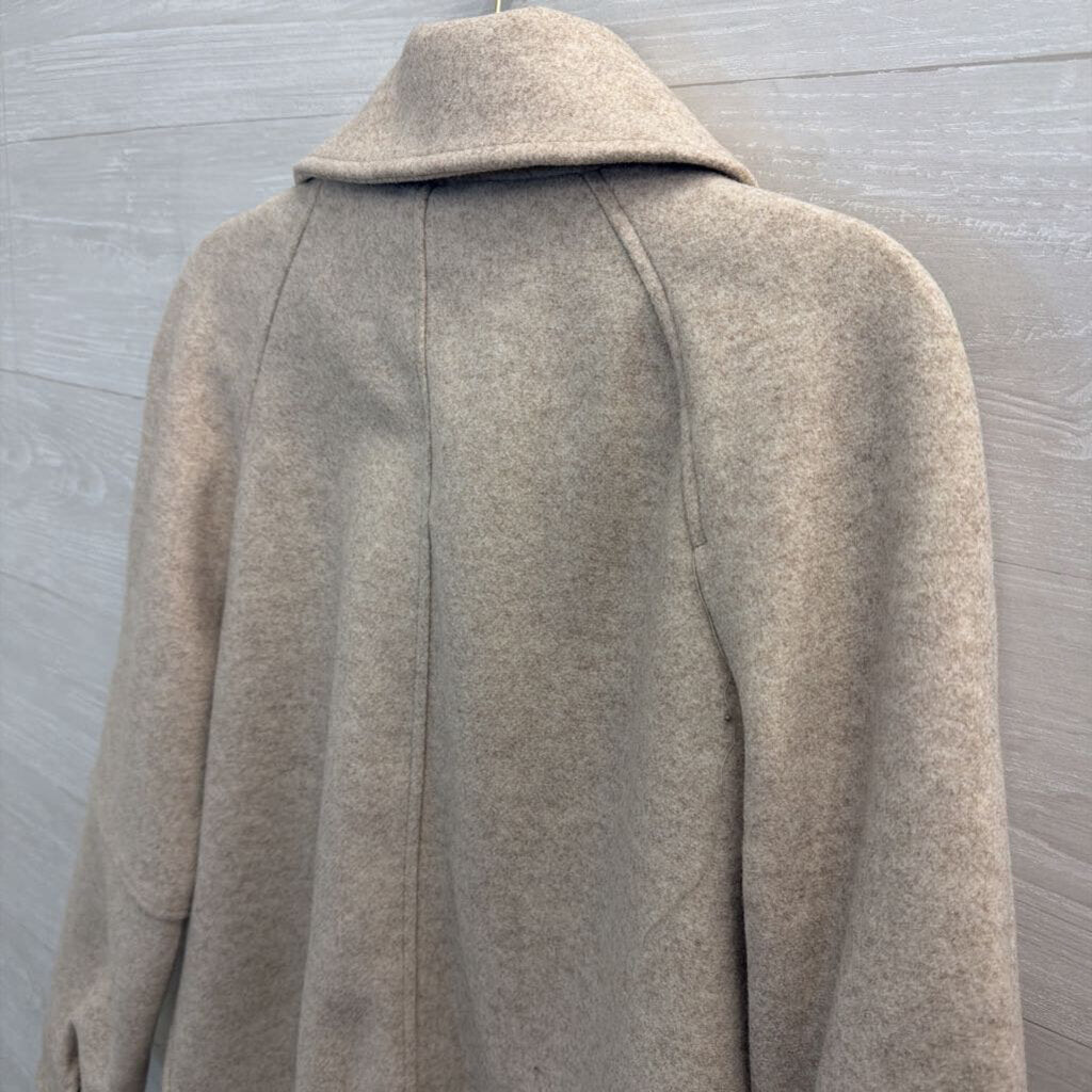 Avec Les Filles Beige Zip Up Boxy Jacket Small