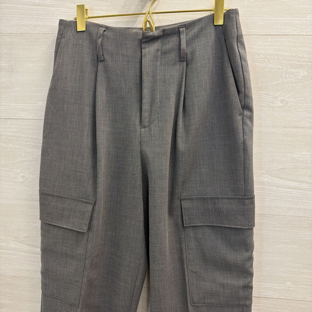 Grey Cargo Pocket Trouser Pants 2